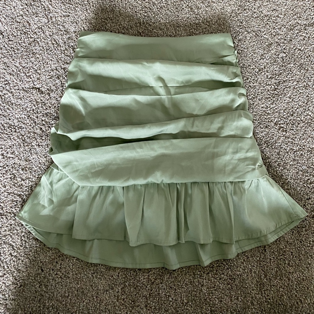 SHIEN size 2 green mini skirt